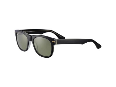 SERENGETI GSG 550003 FOYT LARGE SHINY BLACK TRANSPARENT LAYER Unısex Güneş Gözlüğü - 1