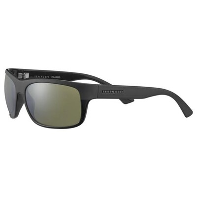 SERENGETI GSG 8301 PISTOIA MATTE BLACK TOP SHINY BLACK Unısex Güneş Gözlüğü - 1