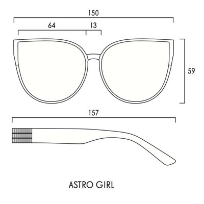 IRRESISTOR ASTRO GIRL - GD BLK 64 Kadın Güneş Gözlüğü - 4